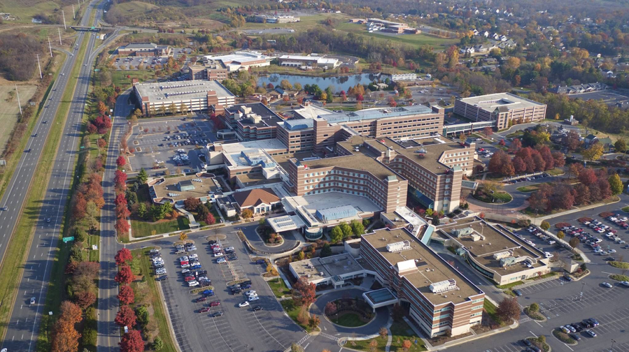 aerial view of Winchester Medical Center Campus in Virginia